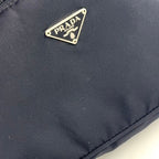 Prada Tessuto Nylon Black Mini Handbag Silver — view 5