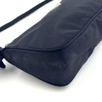 Prada Tessuto Nylon Black Mini Handbag Silver — view 6