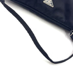 Prada Tessuto Nylon Black Mini Handbag Silver — view 8