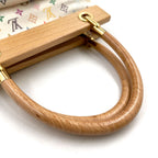 Louis Vuitton Satin Abelia Monogram Multicolor Leather Wood White Light Brown — view 5