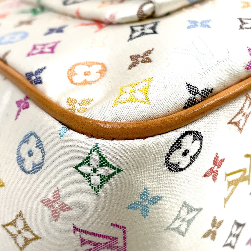 Louis Vuitton Satin Abelia Monogram Multicolor Leather Wood White Light Brown — view 9