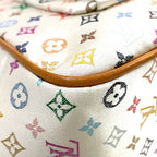 Louis Vuitton Satin Abelia Monogram Multicolor Leather Wood White Light Brown — view 9
