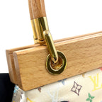 Louis Vuitton Satin Abelia Monogram Multicolor Leather Wood White Light Brown — view 7
