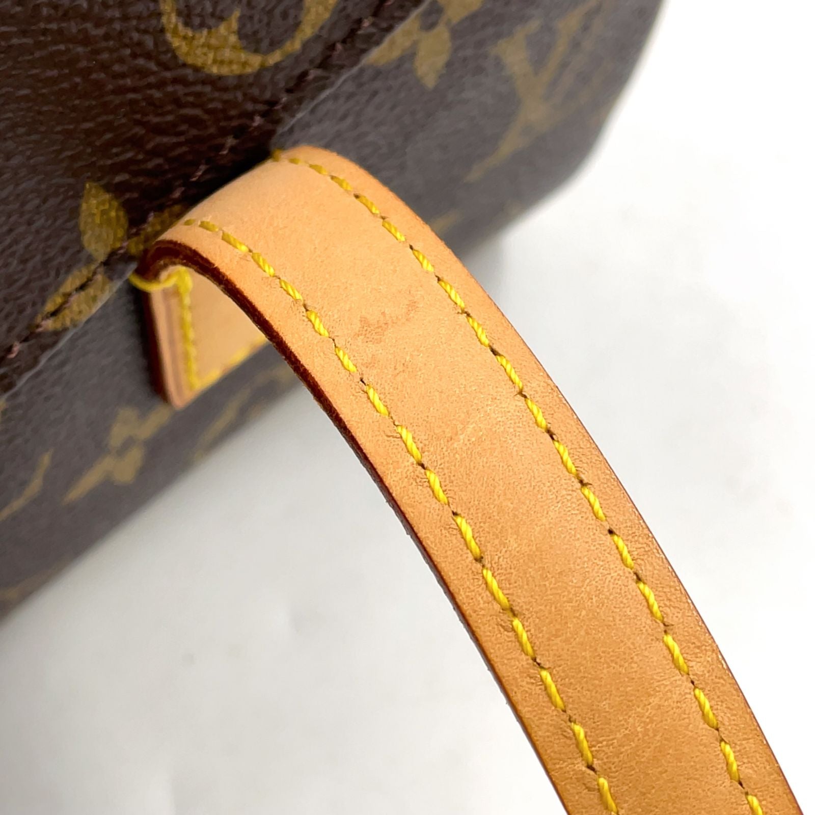 Louis Vuitton Sonatine Monogram Leather Brown Light Handbag Gold — view 7