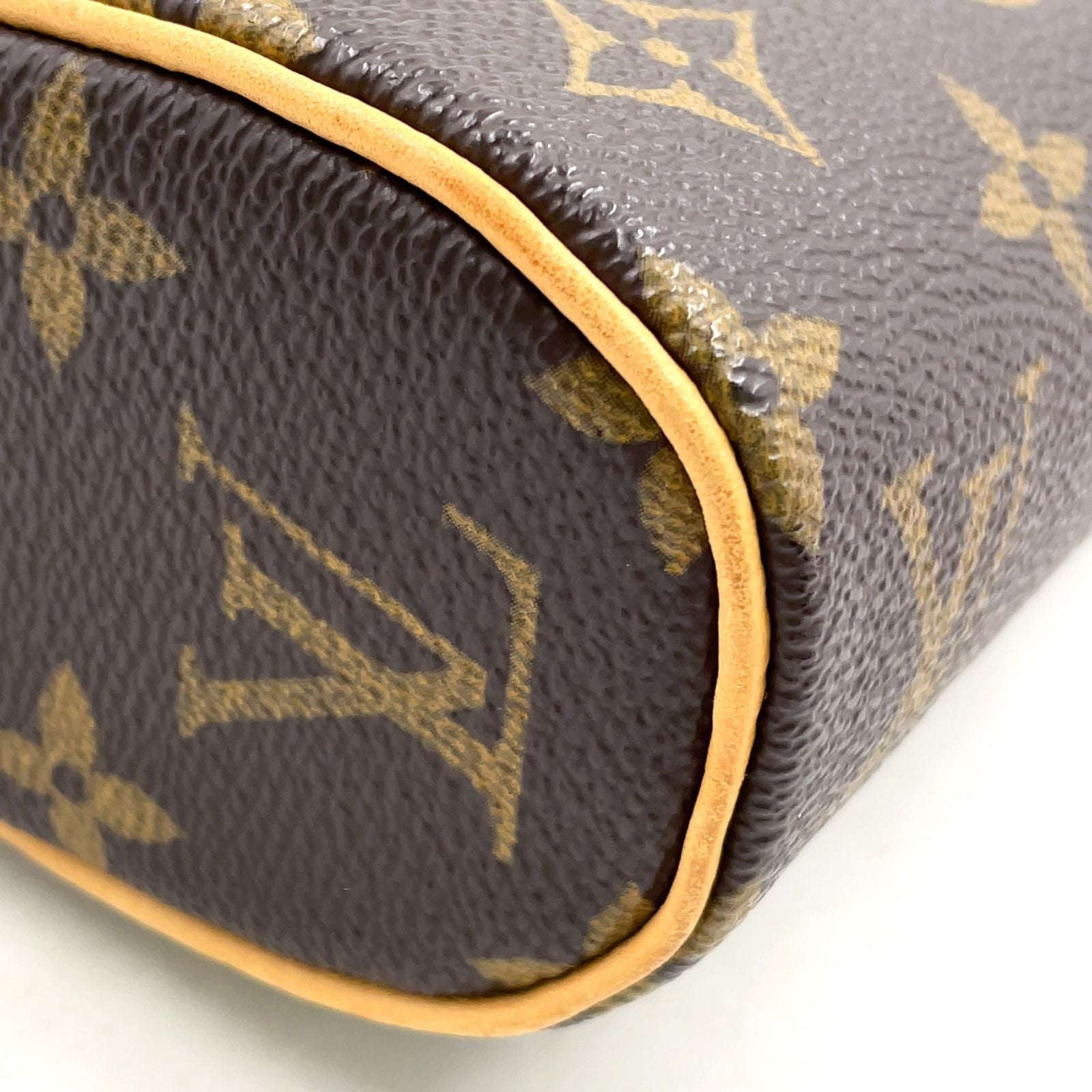 Louis Vuitton Sonatine Monogram Leather Brown Light Handbag Gold — view 9