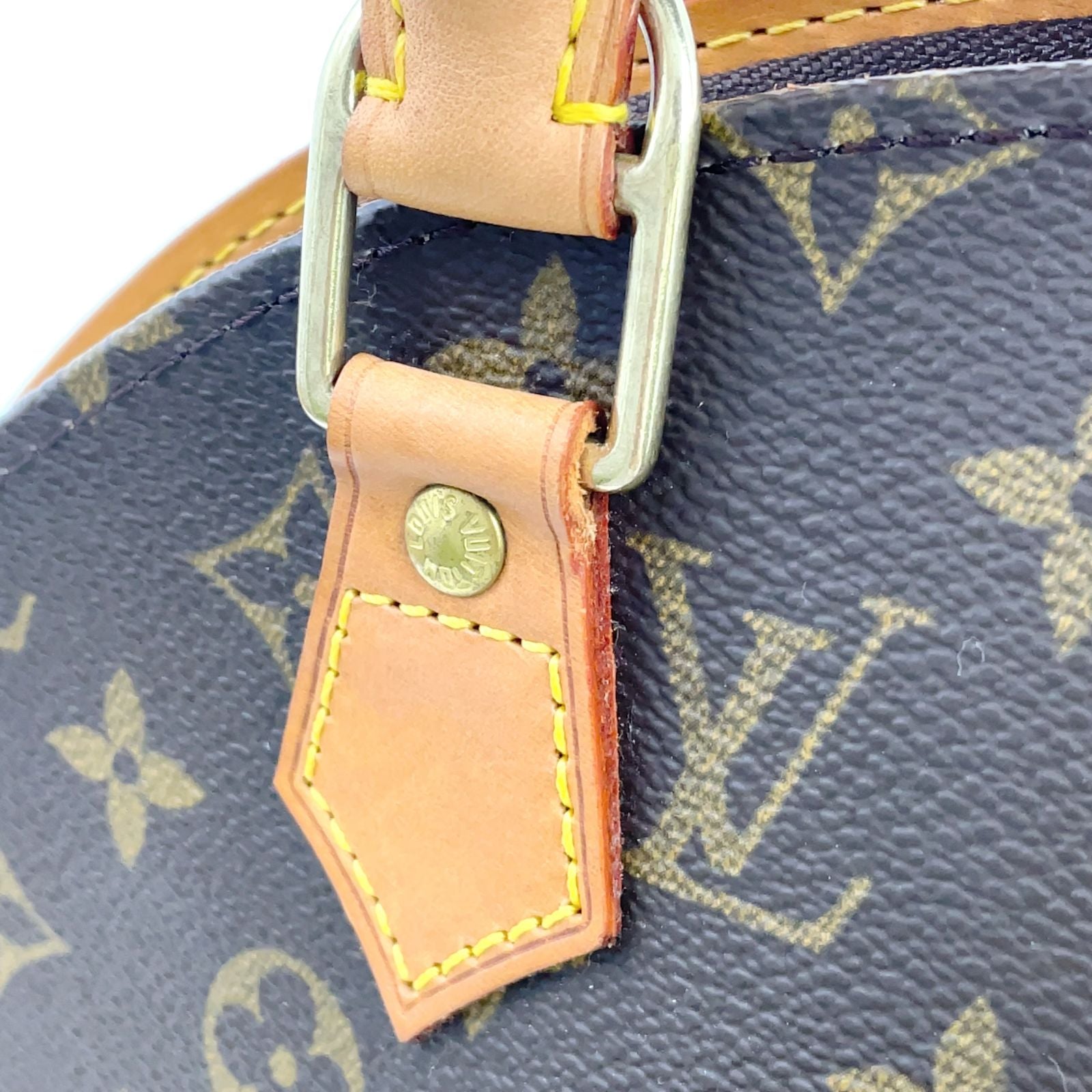Louis Vuitton Ellipse PM Monogram Leather Brown Light Handbag Gold — view 8