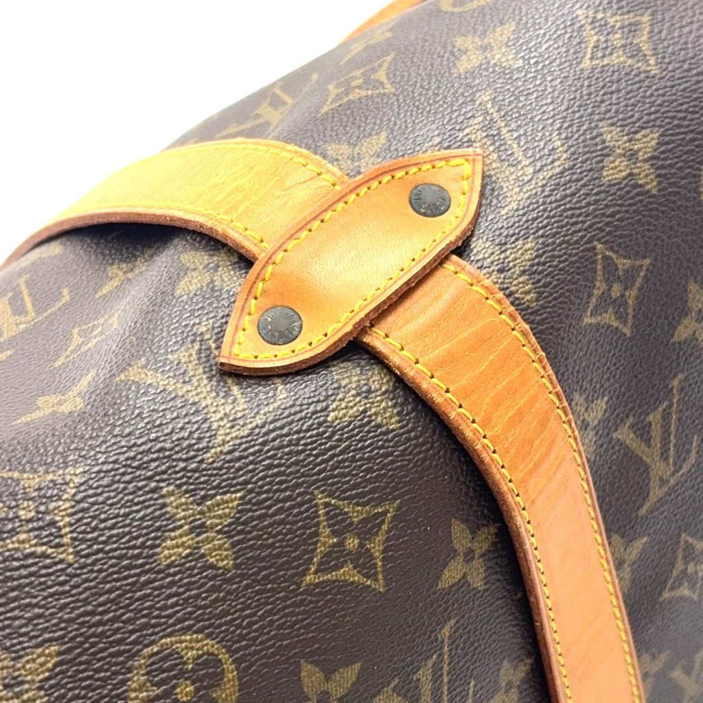 Louis Vuitton Saumur 35 Monogram Leather Brown Light Shoulder Bag Gold — view 9