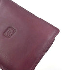 Dior Vintage Leather Bordeaux Bifold Wallet Gold — view 6