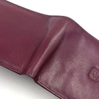 Dior Vintage Leather Bordeaux Bifold Wallet Gold — view 5