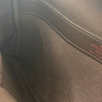 Louis Vuitton Naviglio Damier Ebene Leather Brown Shoulder Bag Gold — view 5