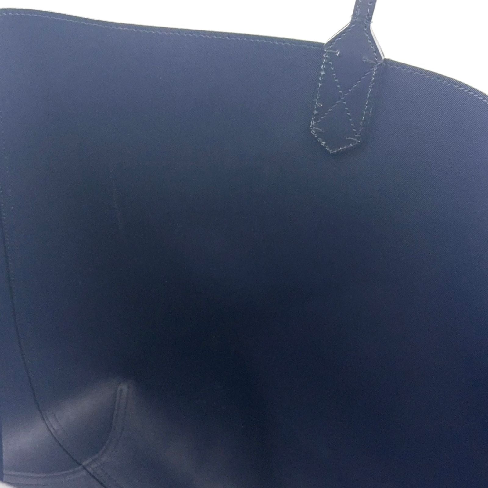 Gucci GG Blue Mus Reversible Leather Navy Beige Tote — view 7