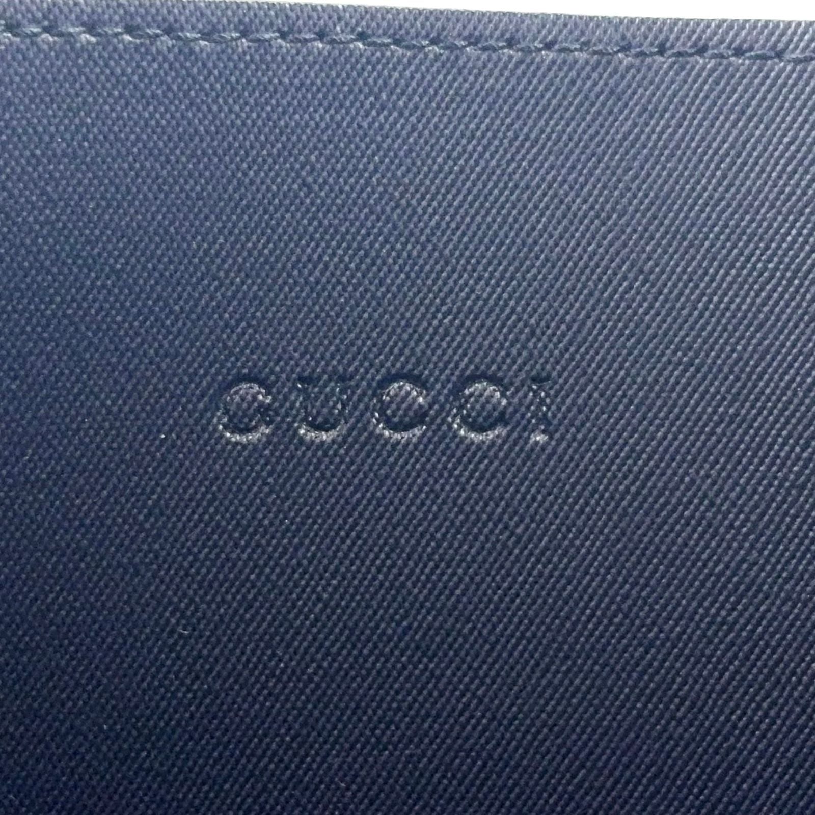 Gucci GG Blue Mus Reversible Leather Navy Beige Tote — view 5