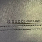 Gucci GG Blue Mus Reversible Leather Navy Beige Tote — view 4