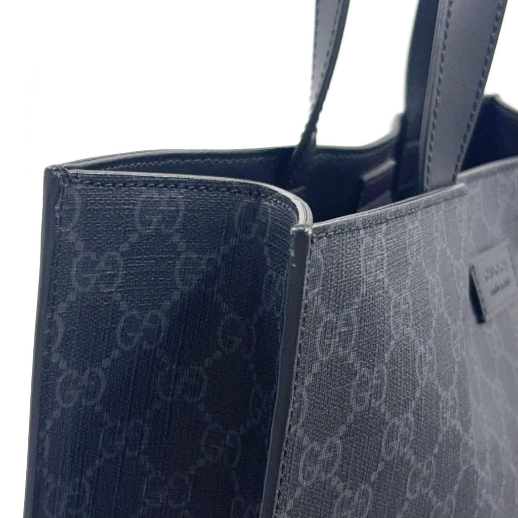 Gucci GG Supreme Leather Black Tote Silver — view 8