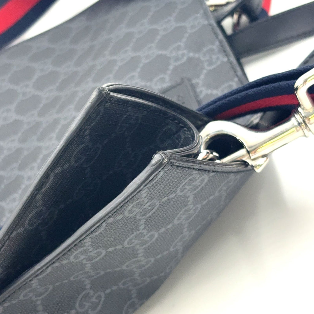 Gucci GG Supreme Leather Black Tote Silver — view 9