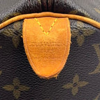 Louis Vuitton Speedy 30 Monogram Leather Brown Light Handbag Gold — view 4