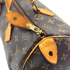 Louis Vuitton Speedy 30 Monogram Leather Brown Light Handbag Gold — view 6
