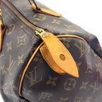 Louis Vuitton Speedy 30 Monogram Leather Brown Light Handbag Gold — view 5