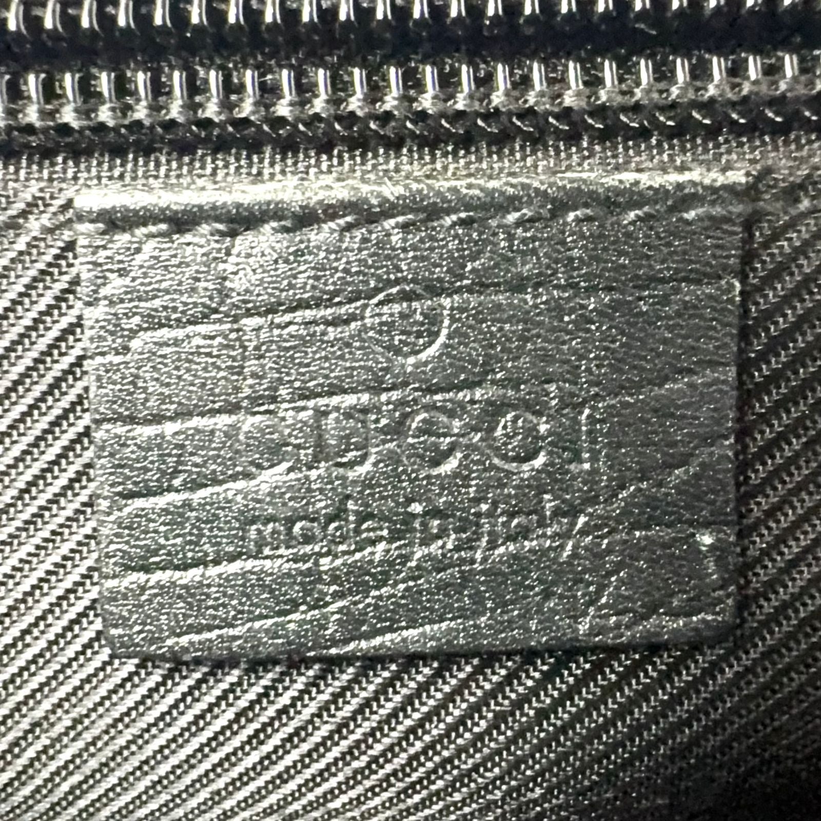 Gucci Guccissima Leather Black Business Bag Silver — view 4