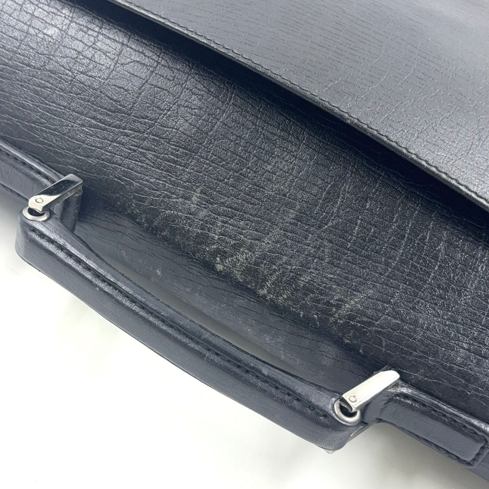 Gucci Guccissima Leather Black Business Bag Silver — view 9