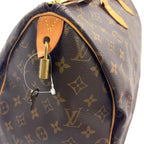 Louis Vuitton Speedy 40 Monogram Leather Brown Light Handbag Gold — view 5