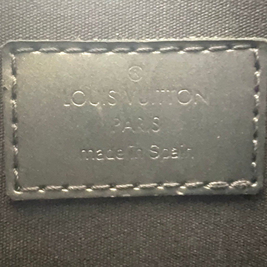 Louis Vuitton Matte Satta Monogram Calfskin Dark Gray Shoulder Bag Silver — view 4