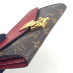 Louis Vuitton Portefeuille Pallas Monogram Initials Leather Brown Red Bifold — view 5