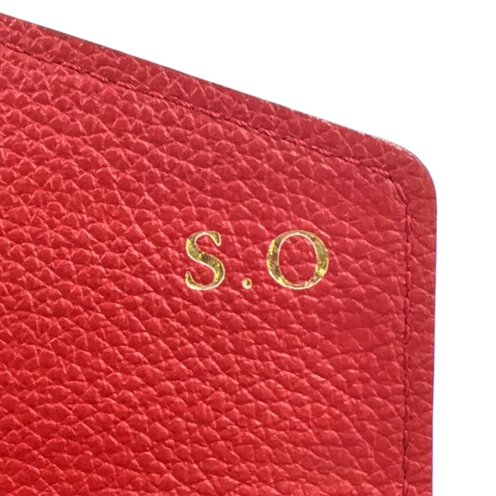 Louis Vuitton Portefeuille Pallas Monogram Initials Leather Brown Red Bifold — view 9