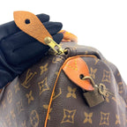Louis Vuitton Speedy 35 Monogram Leather Brown Light Handbag Gold — view 5