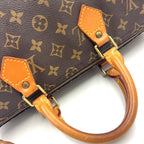 Louis Vuitton Speedy 35 Monogram Leather Brown Light Handbag Gold — view 9