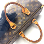 Louis Vuitton Speedy 35 Monogram Leather Brown Light Handbag Gold — view 7