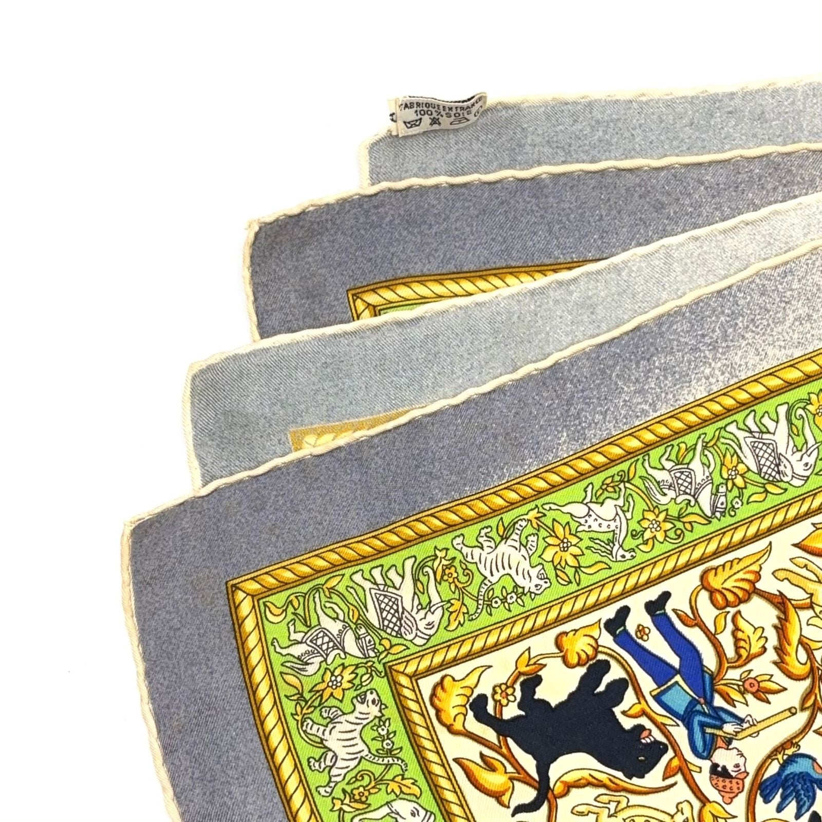 Hermes Carre 90 Chasse en Inde Indian Hunting Silk Multicolor Scarf — view 5