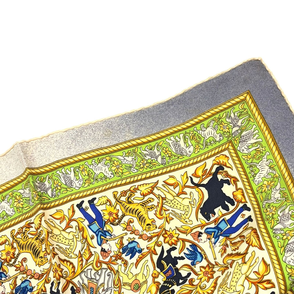 Hermes Carre 90 Chasse en Inde Indian Hunting Silk Multicolor Scarf — view 9