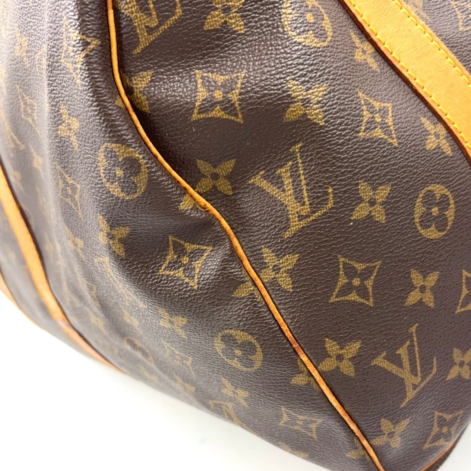 Louis Vuitton Keepall Bandouliere 50 Monogram Leather Brown Light Boston — view 9