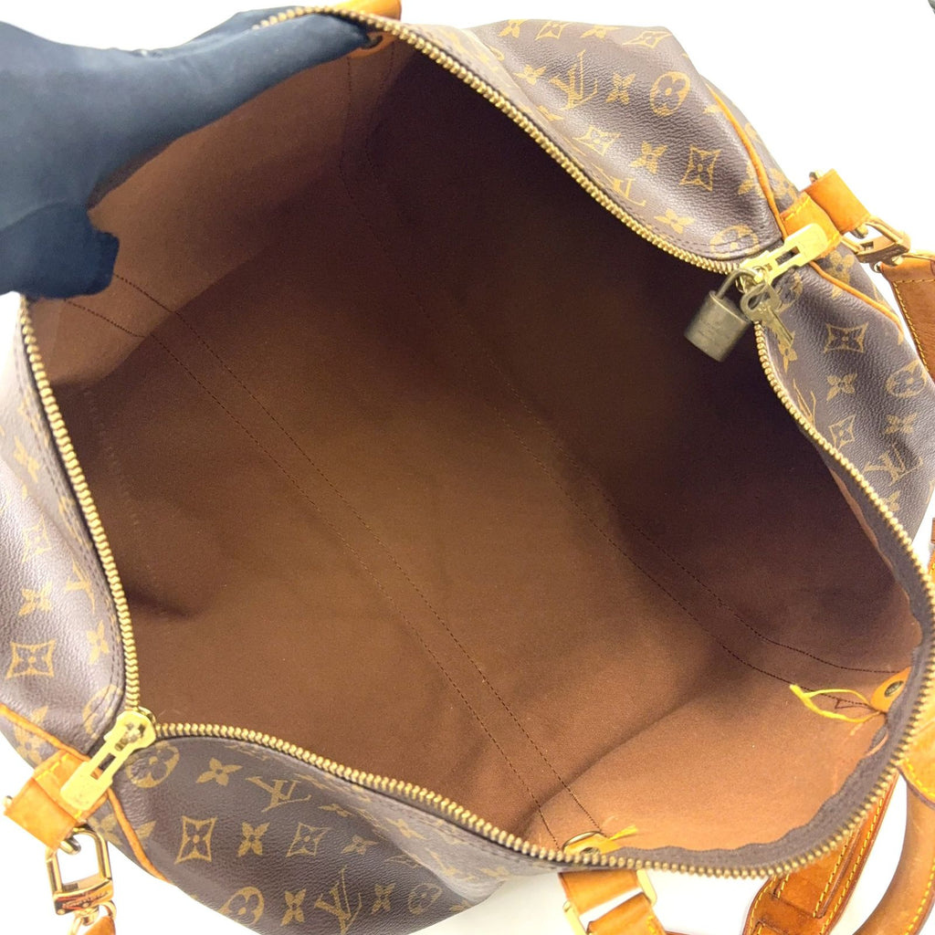 Louis Vuitton Keepall Bandouliere 50 Monogram Leather Brown Light Boston — view 3