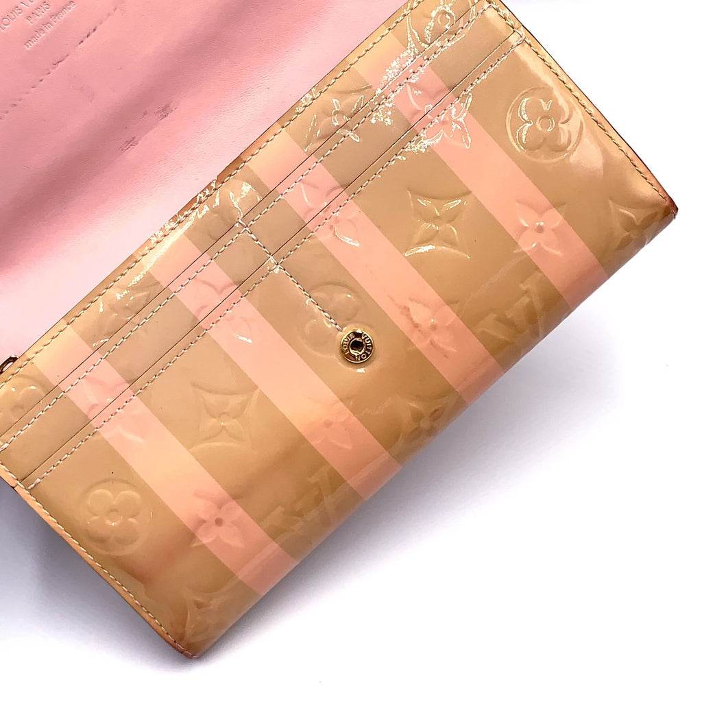 Louis Vuitton Portefeuille Sarah Monogram Vernis Leather Enamel Pink Beige — view 7