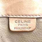 Celine Macadam Pattern Leather Brown Clutch Gold — view 4