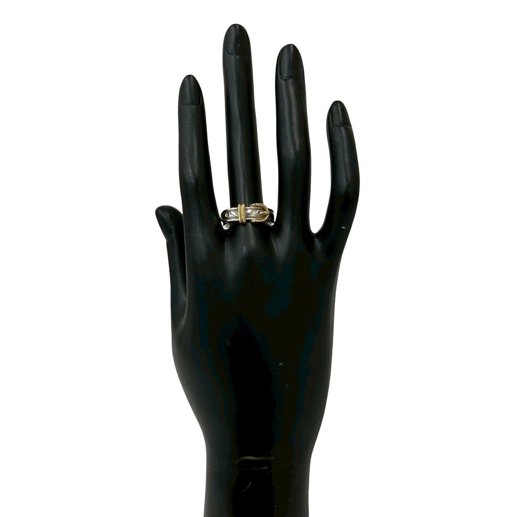 Hermes Ceinture Ring 925 Sterling Silver Gold — view 2