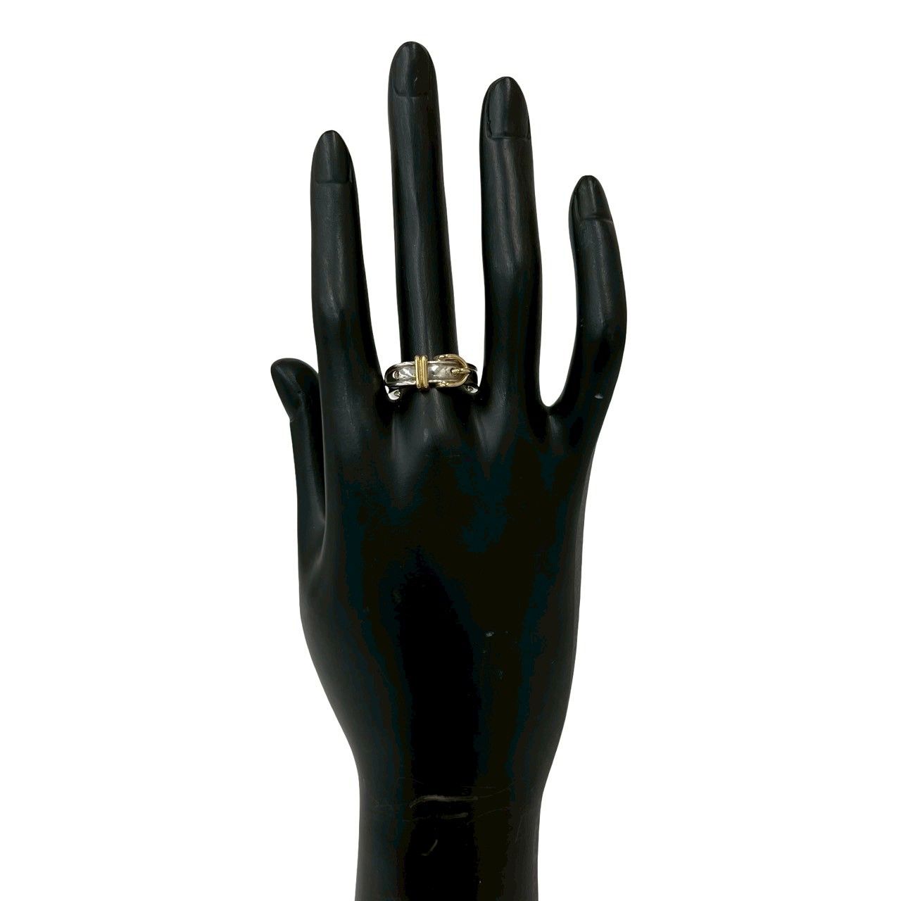 Hermes Ceinture Ring 925 Sterling Silver Gold — view 2