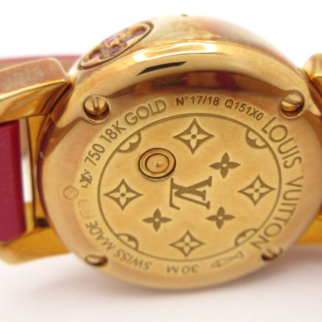 Louis Vuitton Watch Tambour Ruby 18k Yellow Gold White Shell — view 8
