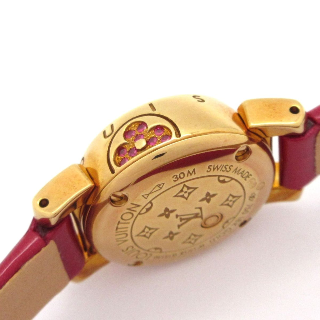 Louis Vuitton Watch Tambour Ruby 18k Yellow Gold White Shell — view 9