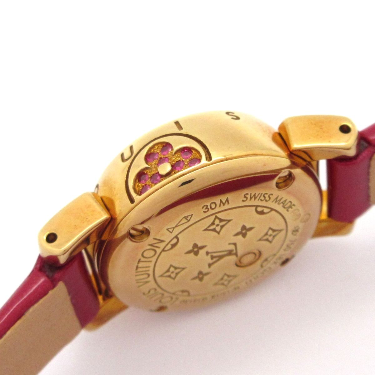 Louis Vuitton Watch Tambour Ruby 18k Yellow Gold White Shell — view 9