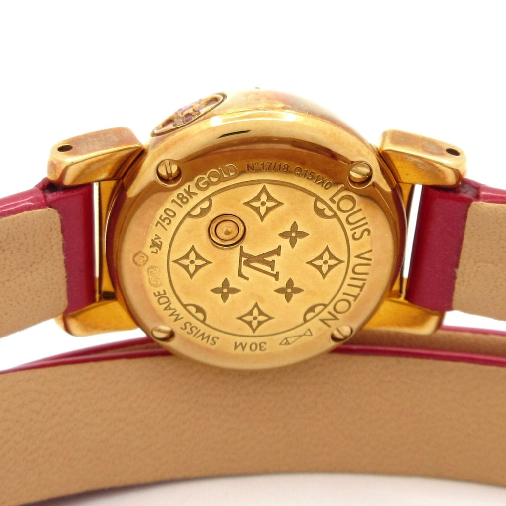 Louis Vuitton Watch Tambour Ruby 18k Yellow Gold White Shell — view 3
