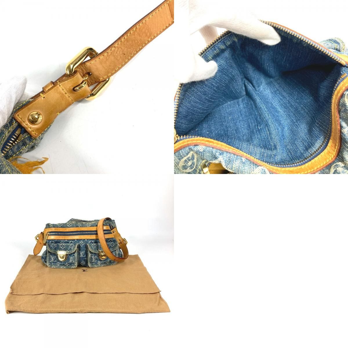 Louis Vuitton Shoulder Bag PM Monogram Denim Blue — view 9