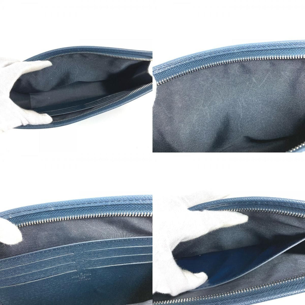 Louis Vuitton Second Bag Pochette Voyage Taiga Leather Navy — view 8
