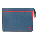 Louis Vuitton Second Bag Pochette Voyage Taiga Leather Navy
