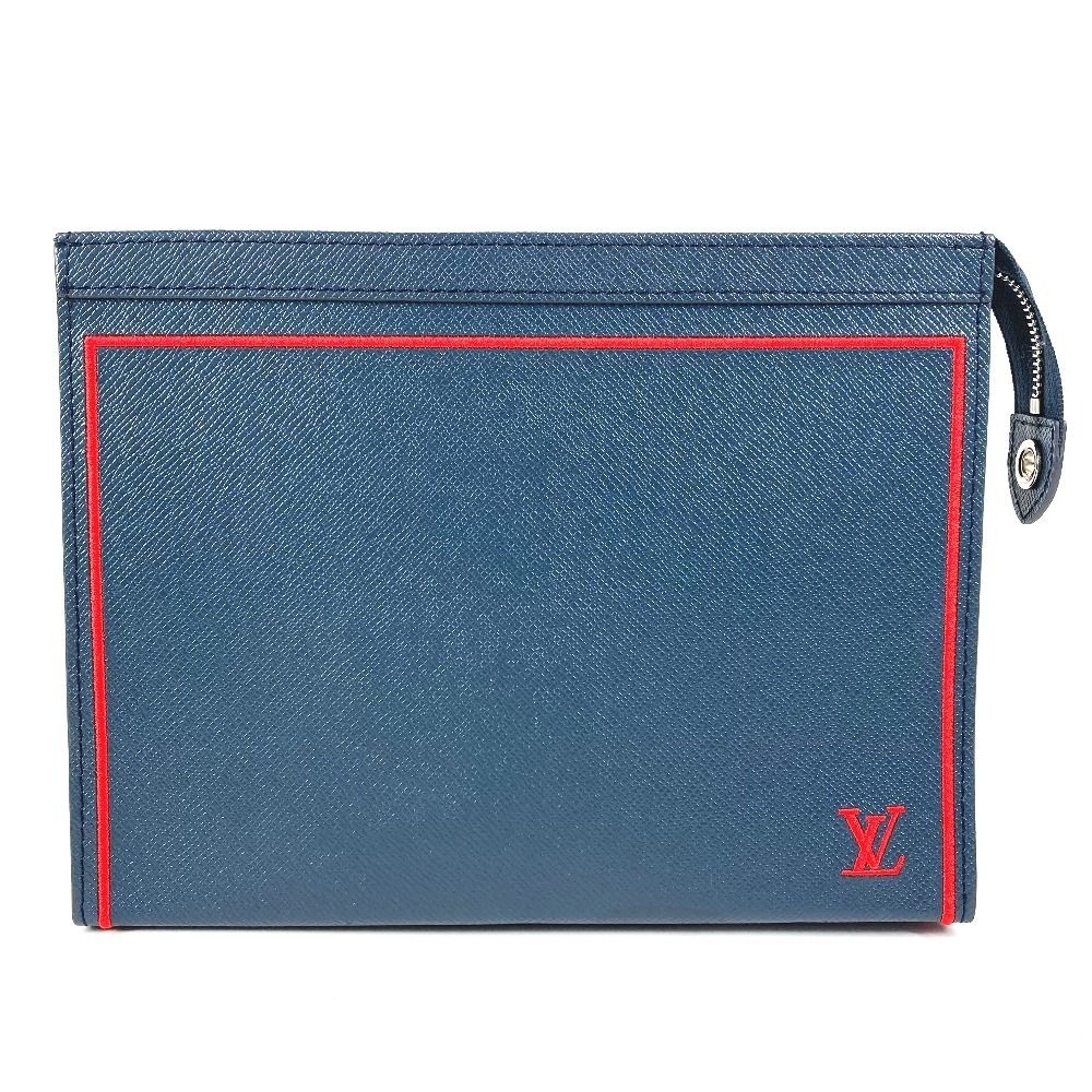 Louis Vuitton Second Bag Pochette Voyage Taiga Leather Navy