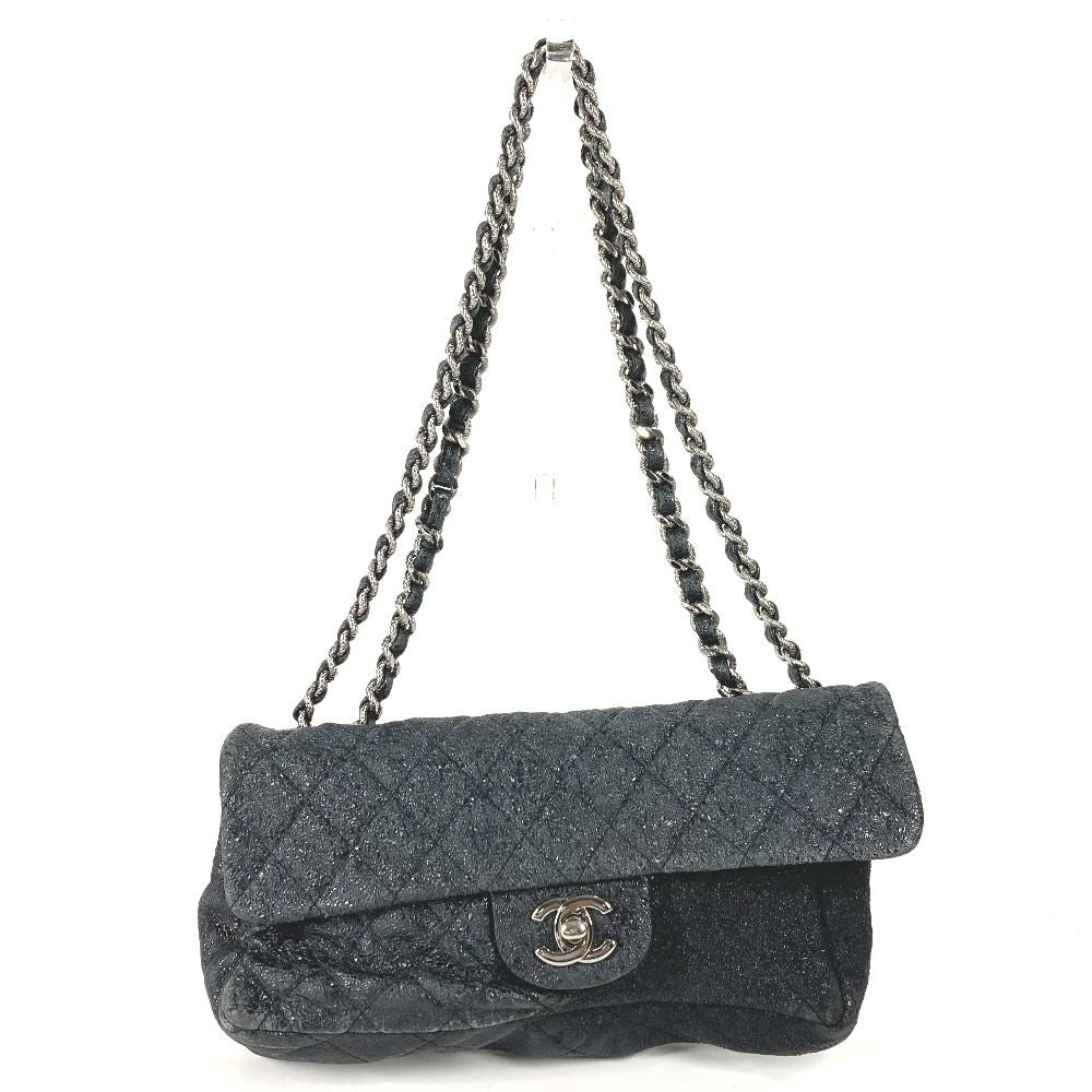 Chanel Shoulder Bag CC Logo Dark Gray