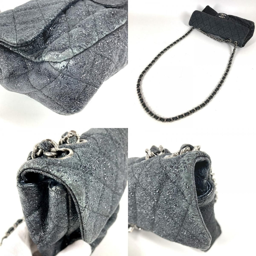 Chanel Shoulder Bag CC Logo Dark Gray — view 7