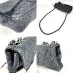 Chanel Shoulder Bag CC Logo Dark Gray — view 7
